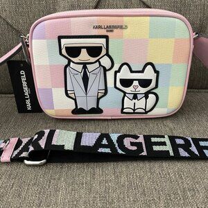 NWT  $178 Karl Lagerfeld Pastel Block Camera Style Crossbody Handbag